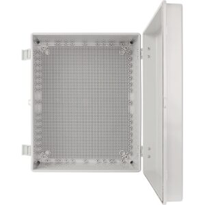 Skrinka ABS 500x400x200  vodotesná so závesmi a montážnou doskou