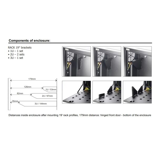 Kód: AWO534 Názov: Skrinka NVR/Monitor/RACK 10”  19” /vertikálny čierny - Image 3
