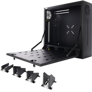 Skrinka NVR/Monitor/RACK 10”  19” /vertikálny čierny