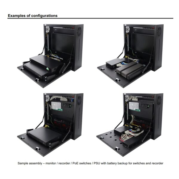 Kód: AWO534 Názov: Skrinka NVR/Monitor/RACK 10”  19” /vertikálny čierny - Image 4