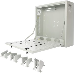 Skrinka NVR/Monitor/RACK 10”  19”/vertikálny šedý