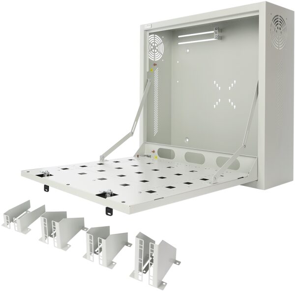 Skrinka NVR/Monitor/RACK 10”  19”/vertikálny šedý