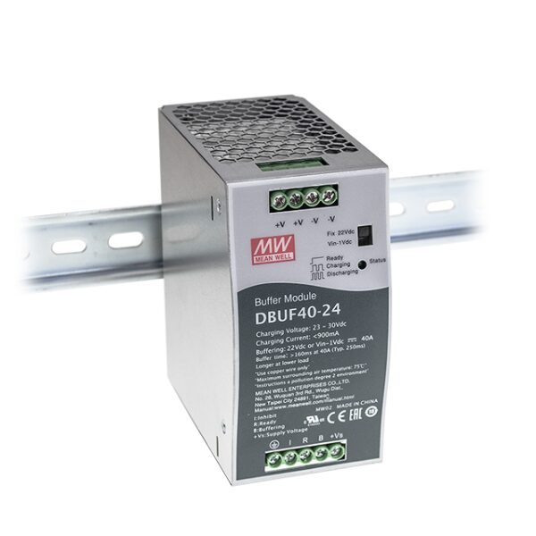 DBUF 24V/40A záložný modul na DIN lištu
