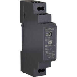 Kód: DDR-15G-3.3 Názov: DDR 3.3V/15W/3.5A DC/DC konvertor na DIN lištu