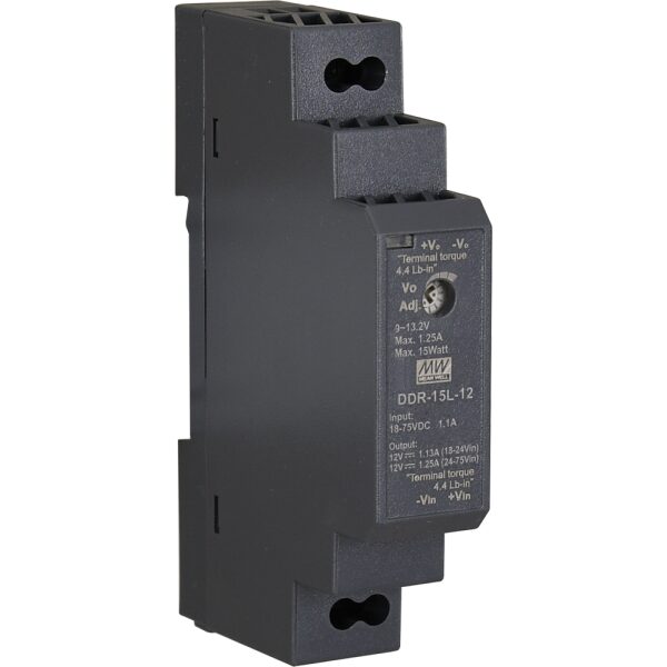 DDR 12V/15W/1.25A DC/DC konvertor na DIN lištu