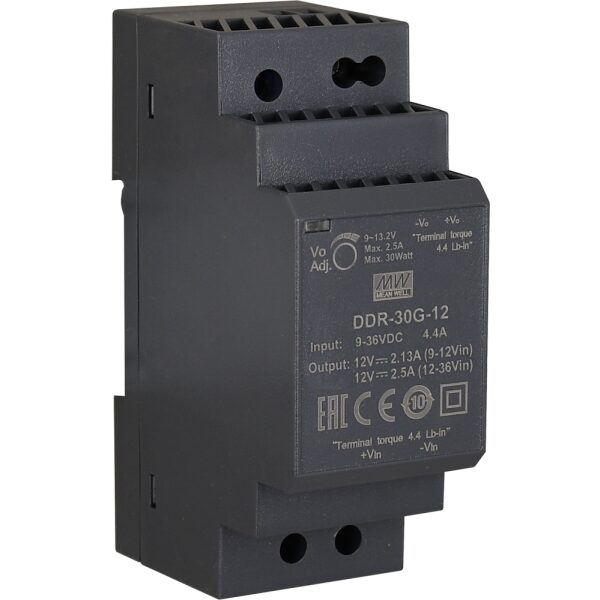 DDR 12V/30W/2.5A DC/DC konvertor na DIN lištu