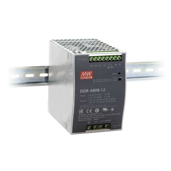 DDR 12V/400.8W/33.4A konvertor na DIN lištu