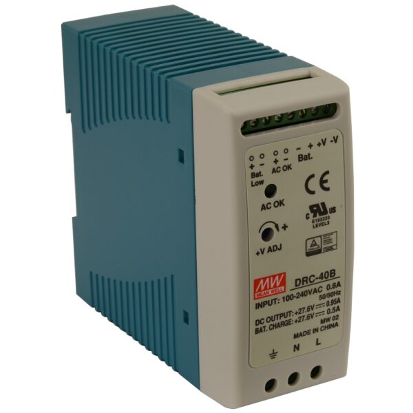 DRC 27.6V/40W/0.95A/0.5A napájací zdroj na DIN lištu