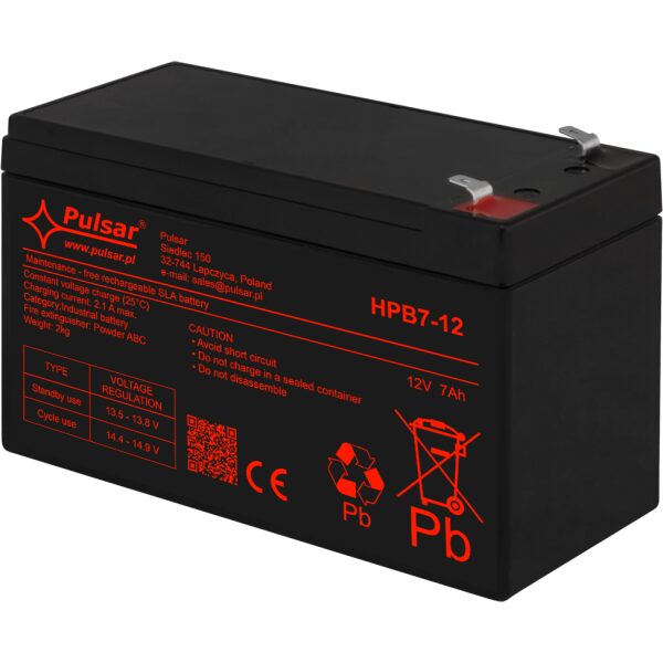 Akumulátor 7Ah/12V HPB