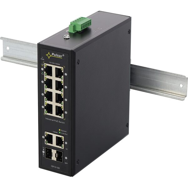 Priemyselný switch ISFG108 (8xPoE a 2xSFP a 2xRJ45)
