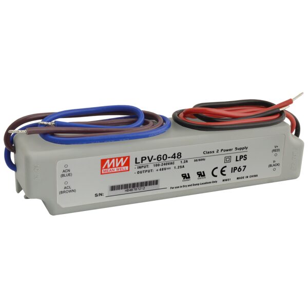 LPV 48V/60W/1.25A LED napájací zdroj pre LED osvetlenie
