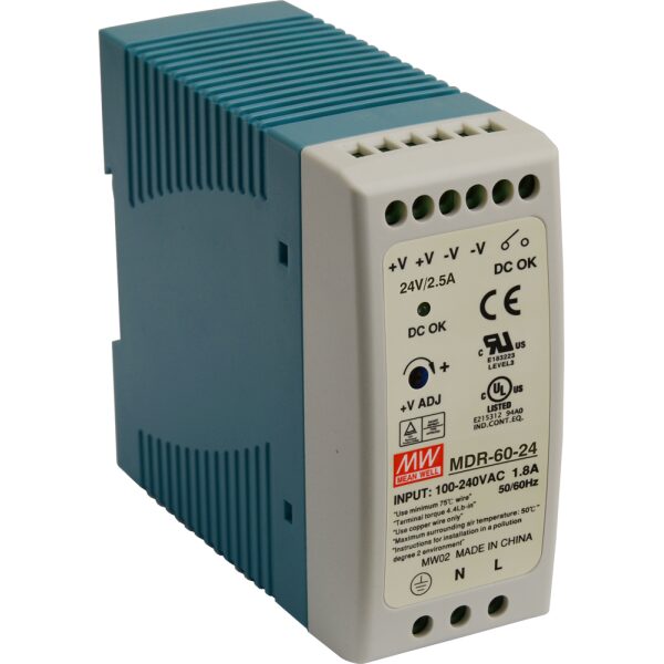 MDR 24V/60W/2.5A napájací zdroj na DIN lištu