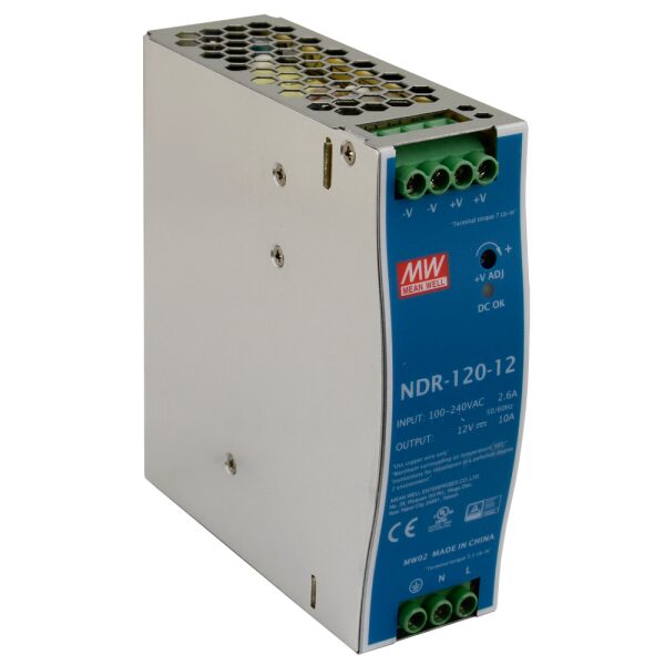 NDR 12V/120W/10A napájací zdroj na DIN lištu