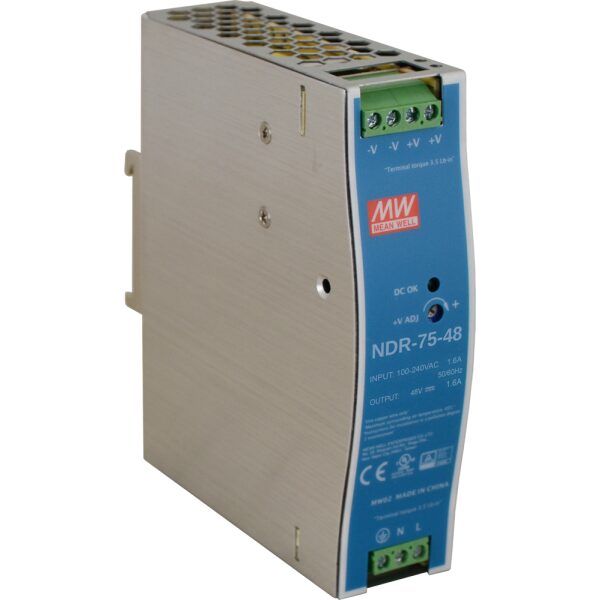NDR 48V/75W/1.6A napájací zdroj na DIN lištu