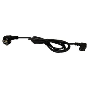 Kábel 230VAC 3×0.75mm²  1.8m  CEE 7/7 (EF)  uhlová zástrčka IEC C13