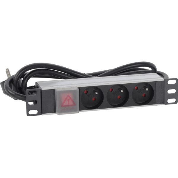 Napájacia jednotka 230VAC – 3 zásuvky Rack 10"