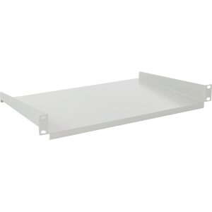 Pevná polička 1U univerzálna 440×300 do skrinky RACK 19” šedá
