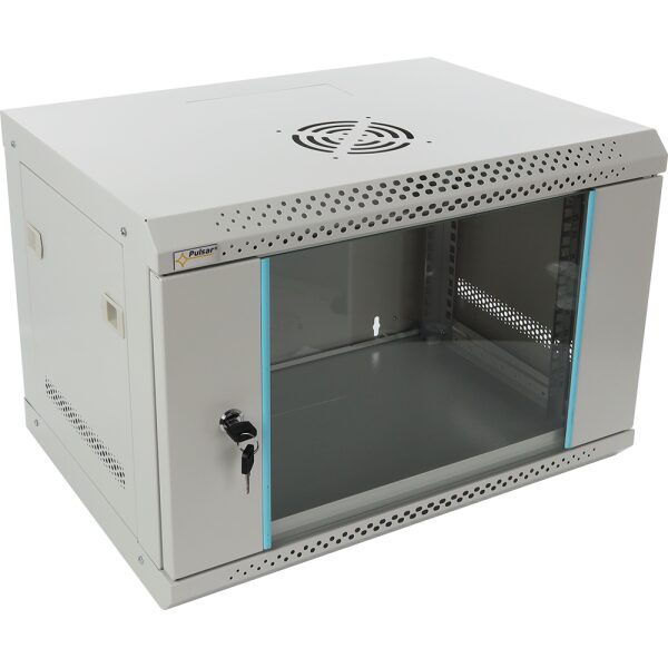 Skrinka RACK 6U / 19” Závesná zložená 540x400 šedá