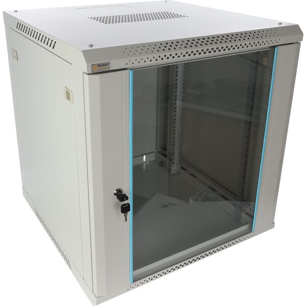 Skrinka RACK 12U / 19” Závesná na zloženie 600x600 šedá