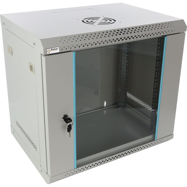 Skrinka RACK 9U / 19” Závesná na zloženie 540x400 šedá