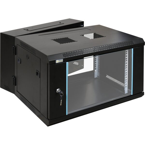 Skrinka RACK 6U Závesná zváraná dvojsečne 600x600