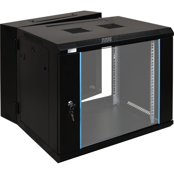 Skrinka RACK 9U Závesná zváraná dvojsečne 600x600