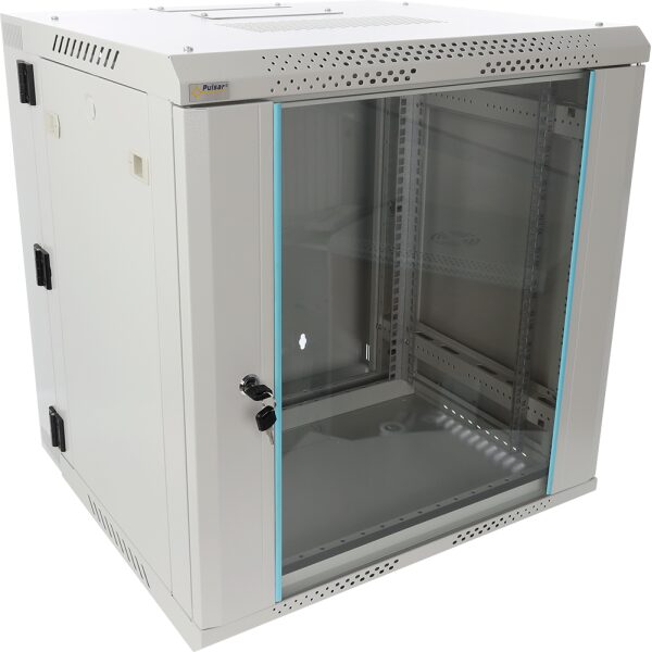 Skrinka RACK 12U / 19” Závesná na zloženie dvojsečne 600x550 šedá