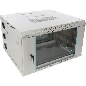 Skrinka RACK 6U / 19” Závesná na zloženie dvojsečne 600x550 šedá