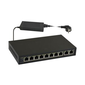 10-portový switch S108 pre 8 kamery IP