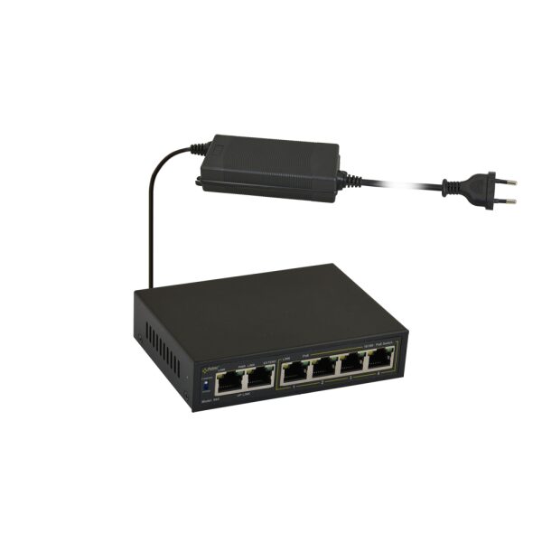 6-portový switch S64 pre 4 kamery IP