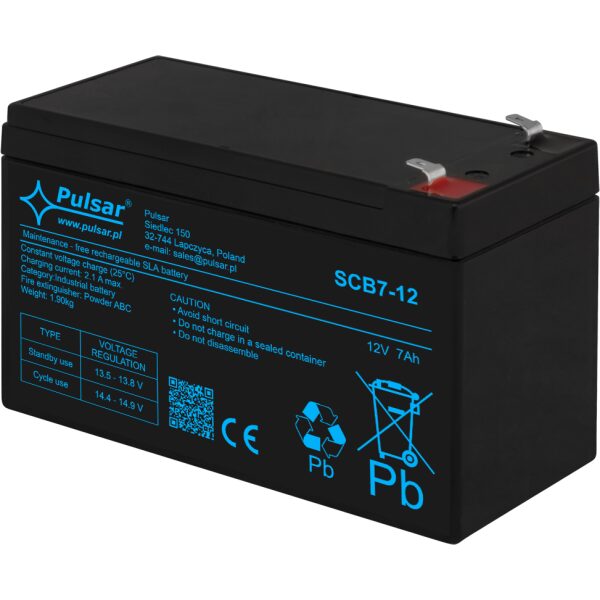 Akumulátor 7Ah/12V SCB