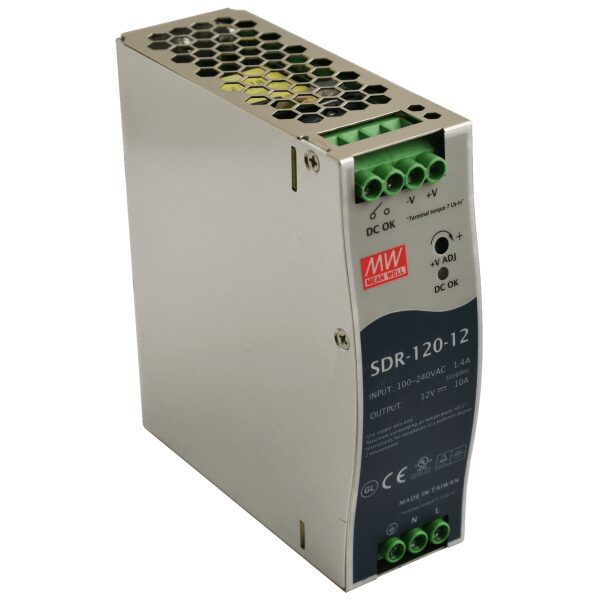 SDR 12V/120W/10A napájací zdroj na DIN lištu