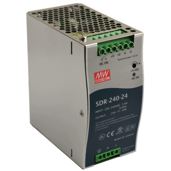 SDR 24V/240W/10A napájací zdroj na DIN lištu