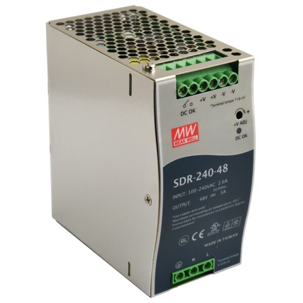 SDR 48V/240W/5A napájací zdroj na DIN lištu