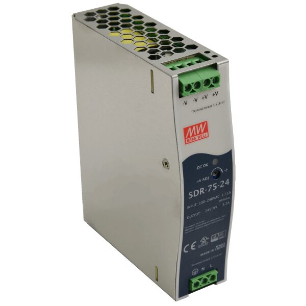 SDR 24V/75W/3.2A napájací zdroj na DIN lištu