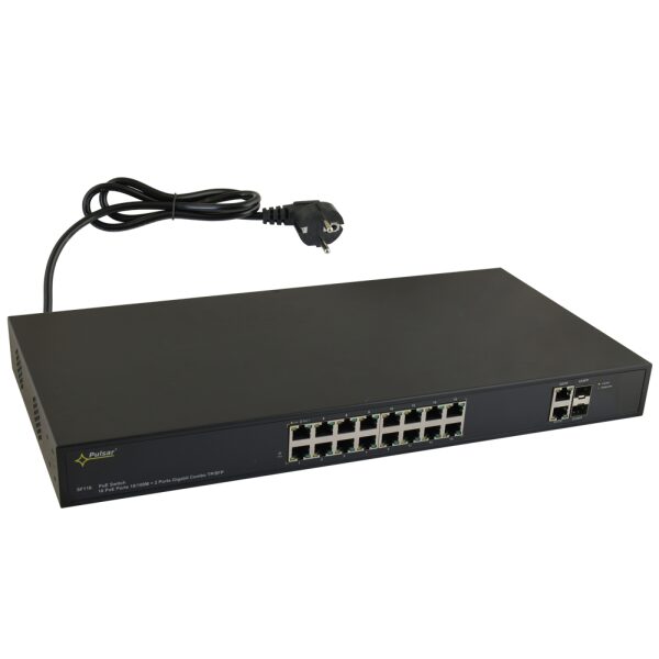16-portový switch SF116 pre 16 IP kamier