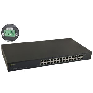 SF124WP 24-portový PoE switch pre 24 IP kamery bez napájacieho zdroja