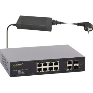 SFG108 12-port PoE switch pre 8 IP kamier