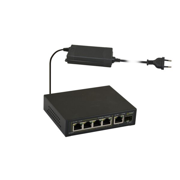 6-portový switch SFG64F1 pre 4 kamery IP