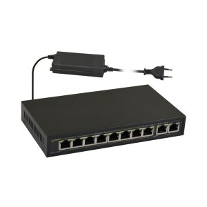 10-portový switch SG108-90W pre 8 kamery IP
