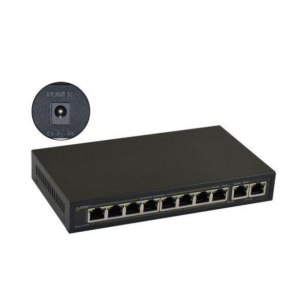 SG108WP 10-portový PoE switch pre 8 IP kamery bez napájacieho zdroja
