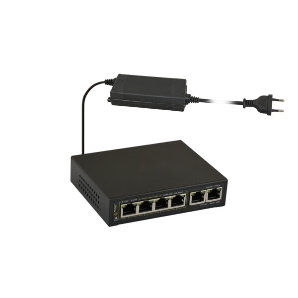 6-portový switch SG64 pre 4 kamery IP