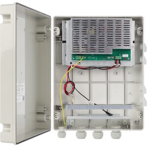 Napájací systém pre PoE switch so záložnou batériou  52VDC/2x12Ah/120W  ABS kryt IP44