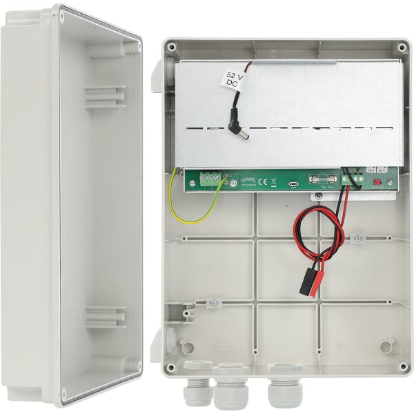 Napájací systém pre PoE switch so záložnou batériou  52VDC/7Ah/60W  ABS kryt IP44