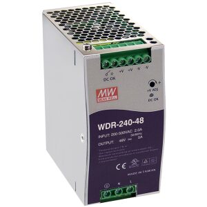 WDR 48V/240W/5A napájací zdroj na DIN lištu